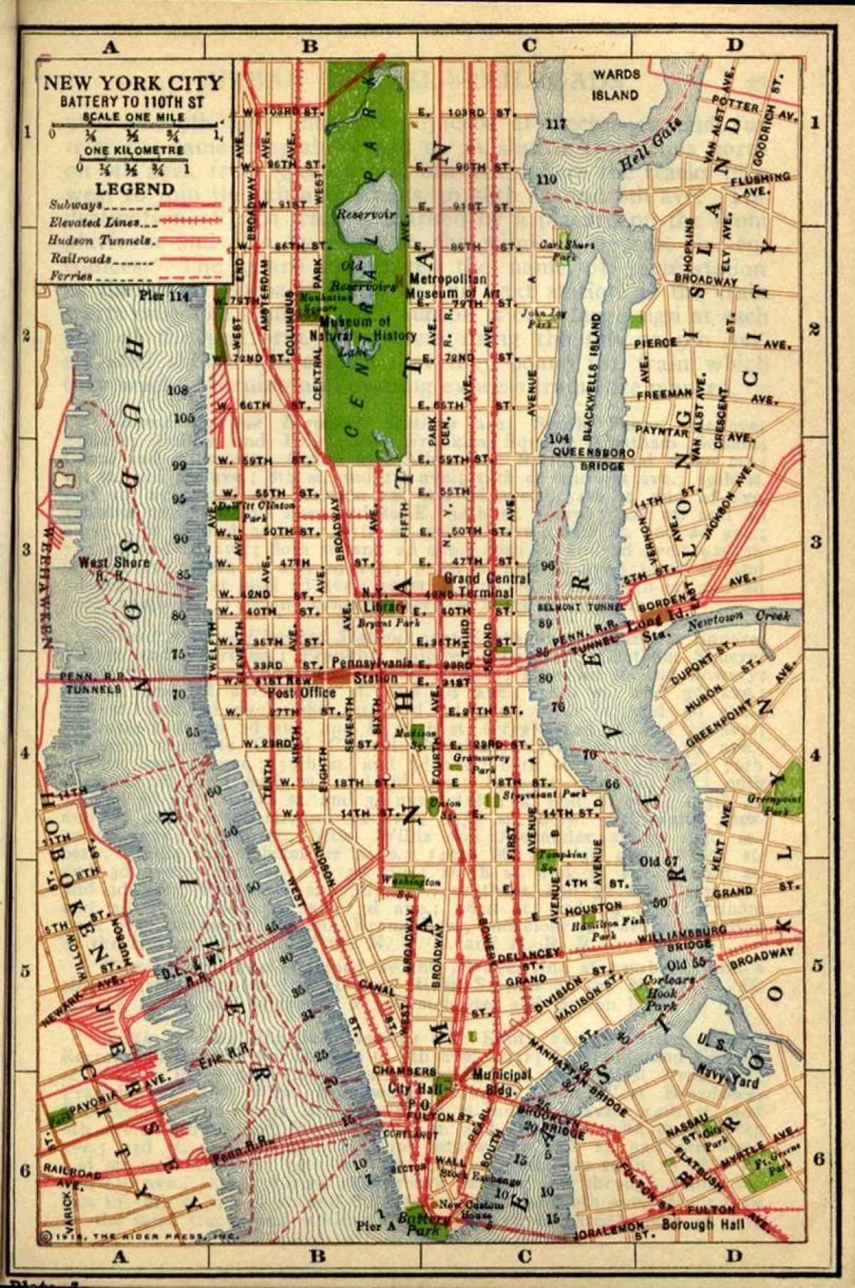خريطة قديمة مانهاتن