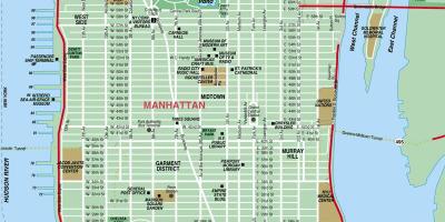 مانهاتن خريطة الشارع عالية التفاصيل