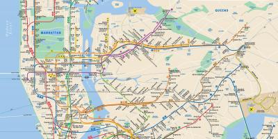نيويورك مانهاتن خريطة مترو الانفاق