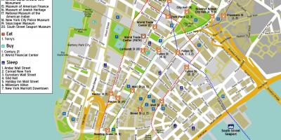 خريطة وسط مدينة مانهاتن في نيويورك