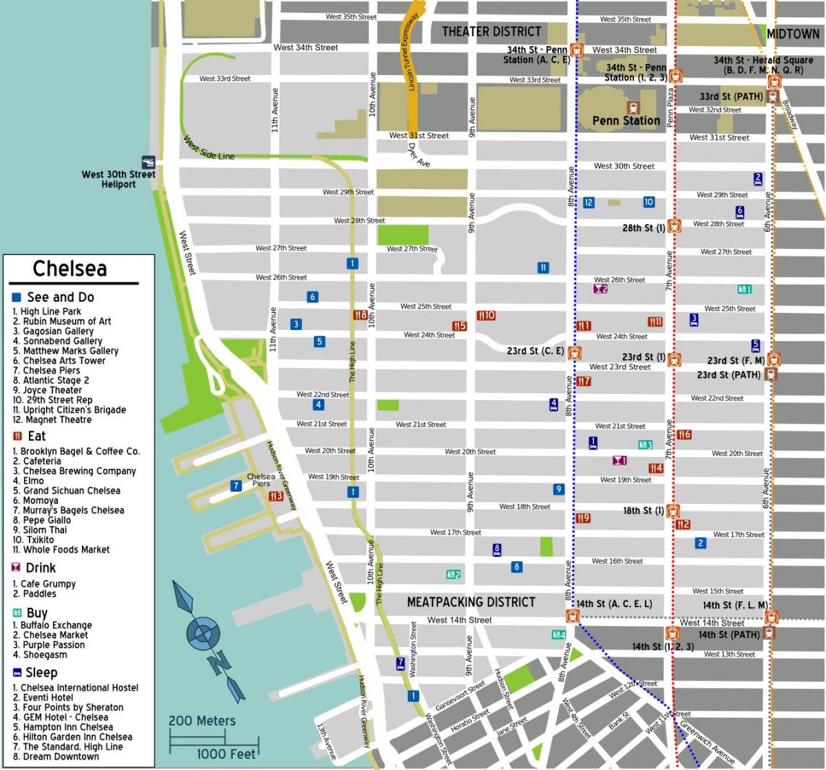 خريطة تشيلسي في مانهاتن