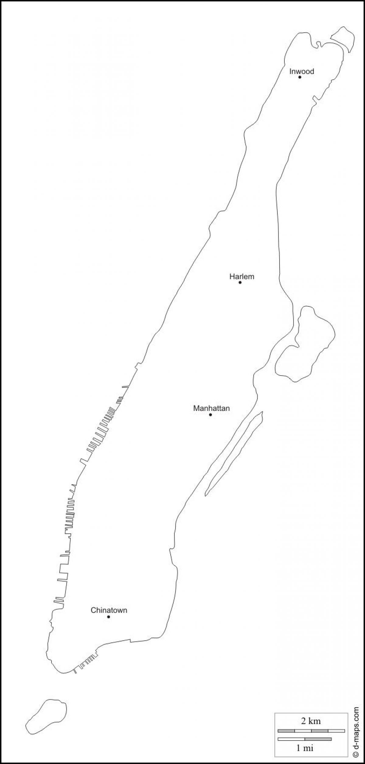خريطة فارغة من مانهاتن