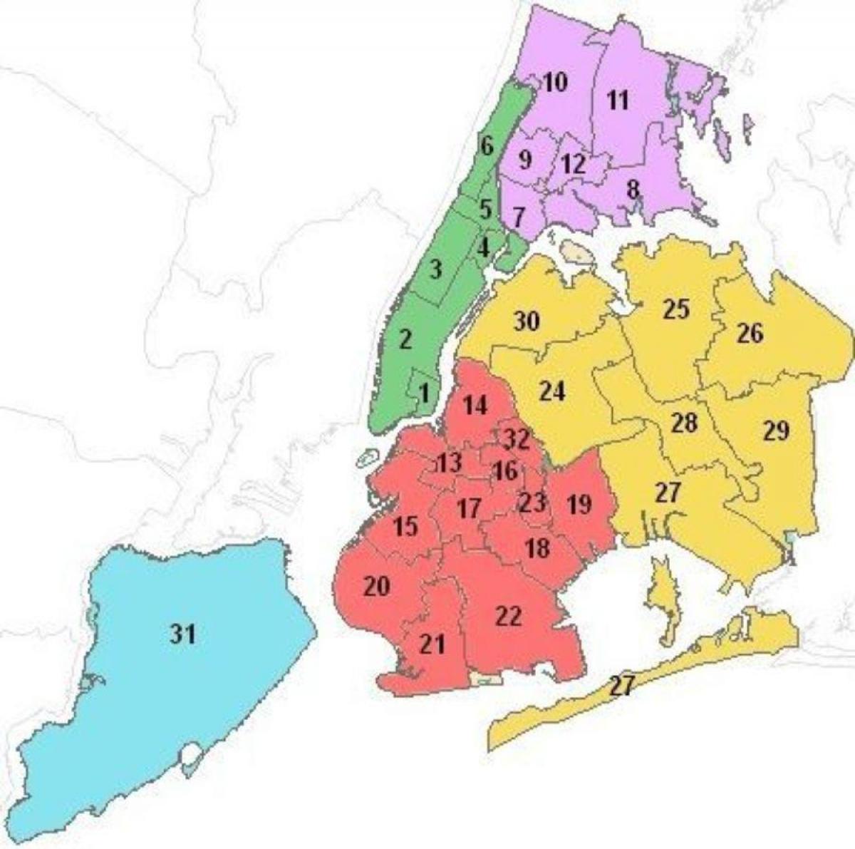 خريطة مانهاتن المناطق التعليمية