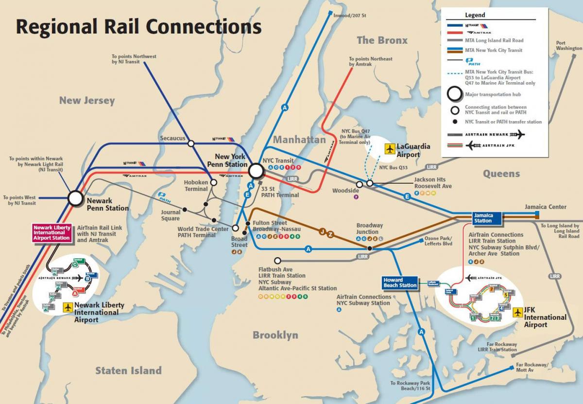 جون كنيدي في مانهاتن خريطة مترو الانفاق